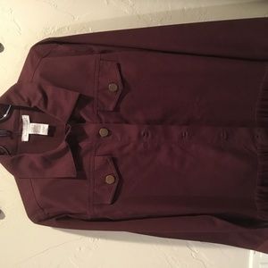 Plum colored jean jacket